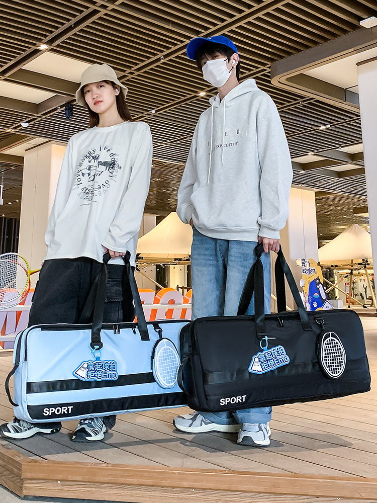 Badminton Xxl - กระเป๋าใส่ไม้แบดมินตันและไม้เทนนิสขนาดใหญ่สำหรับทุกเพศ – แยกส่วนเปียก/แห้งได้ กระเป๋าสะพายไหล่และกระเป๋าถือแบบแปลงร่างได้