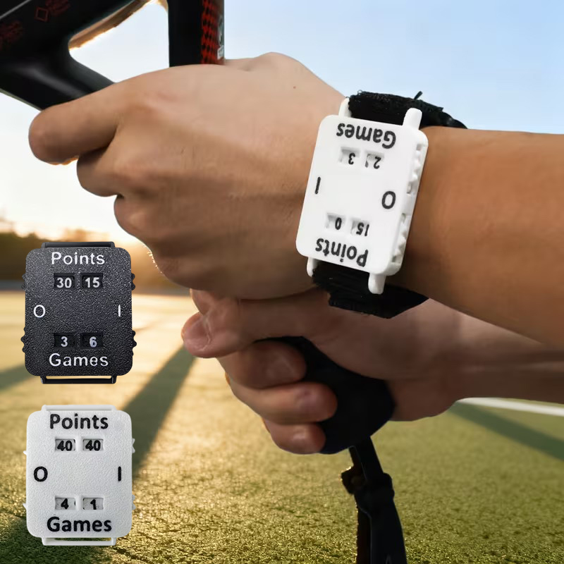 Badminton Score Counter - สายรัดข้อมือสำหรับนับคะแนนแบบพกพาสำหรับกีฬาคริกเก็ต เทนนิส และแพเดิล ติดตามคะแนนได้ทันที ไม่สูญเสียข้อมูล สำหรับโค้ช