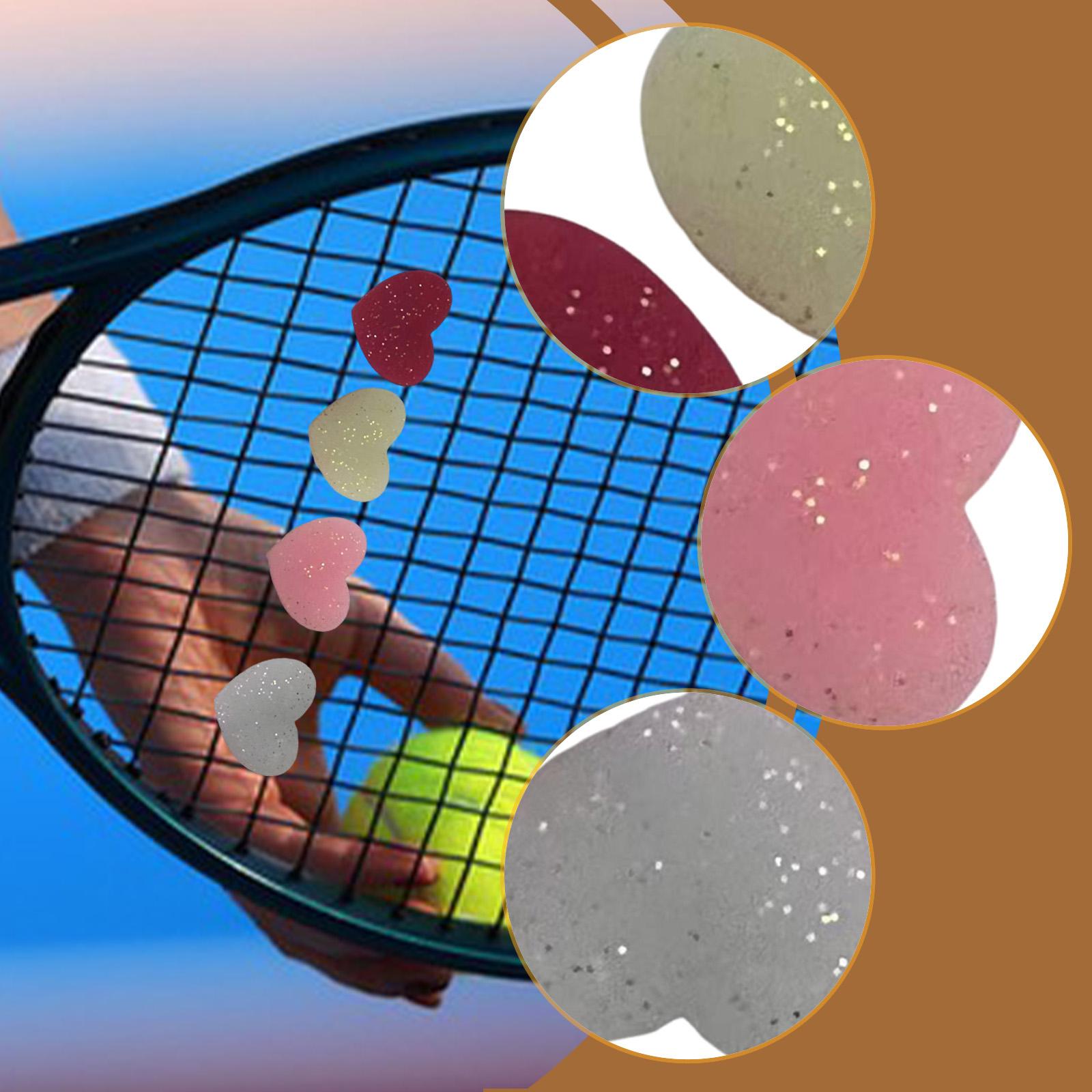 Racket Vibration Dampener - 4x ตัวลดแรงสั่นสะเทือนสำหรับไม้เทนนิส อุปกรณ์ลดแรงสั่นสะเทือนสำหรับไม้เทนนิส อุปกรณ์ช่วยฝึกซ้อม ติดตั้งง่าย ตัวลดแรงกระแทกสำหรับไม้เทนนิสสำหรับของขวัญ