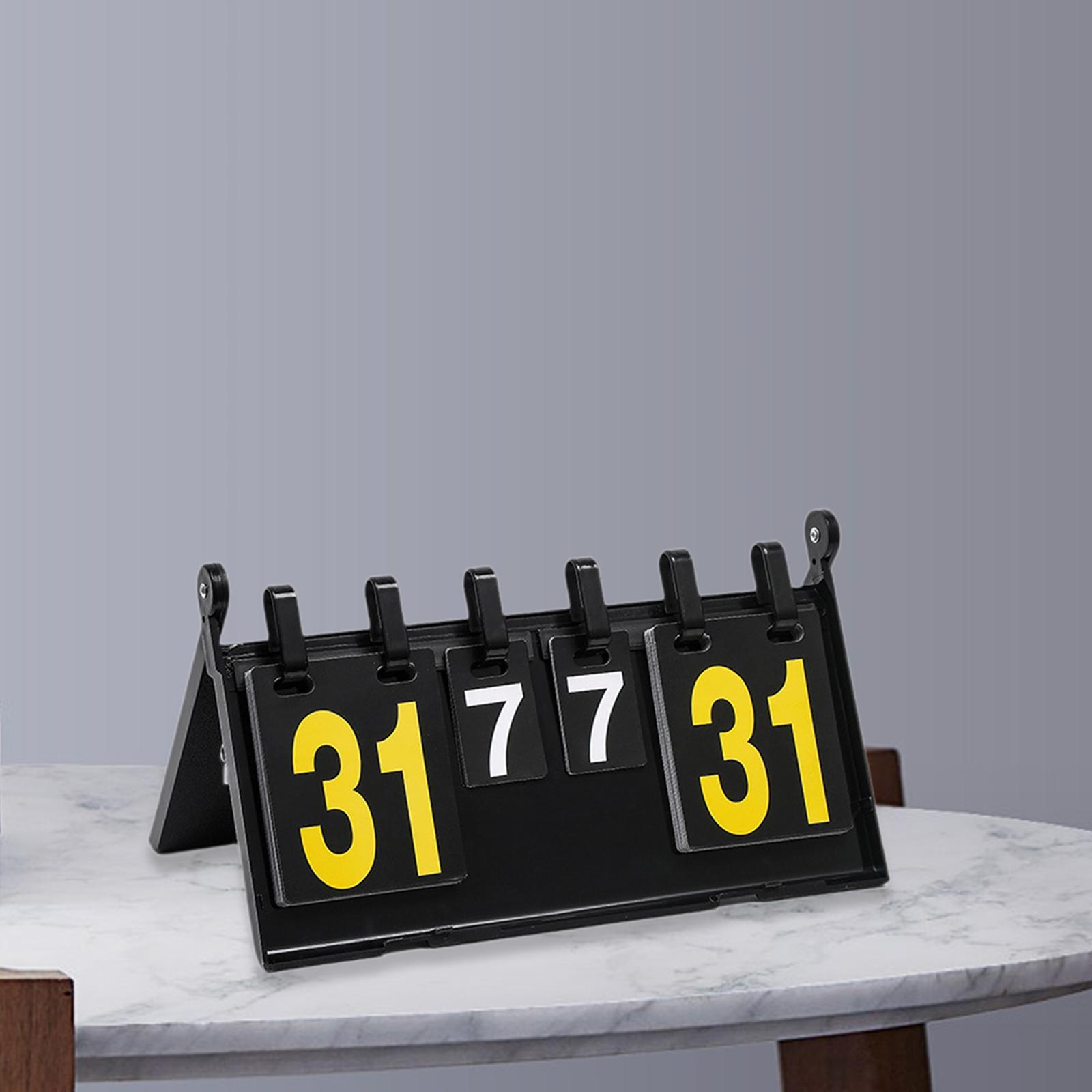 Badminton Score Counter - Flip Scoreboard เครื่องนับคะแนน 4 หลักสําหรับเบสบอลวอลเลย์บอลแบดมินตัน