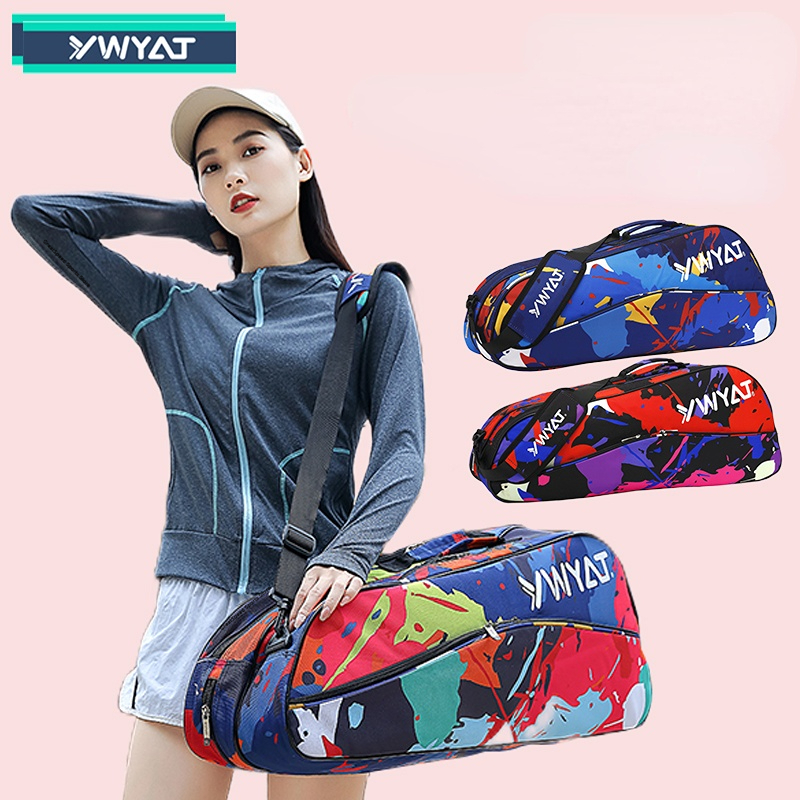 Badminton Xxl - ของแท้กระเป๋าแบดมินตันสําหรับ 3 ไม้แบดมินตันขนาดใหญ่ความจุคู่ช่อง Racquet กีฬากระเป๋ากระเป๋าเทนนิส